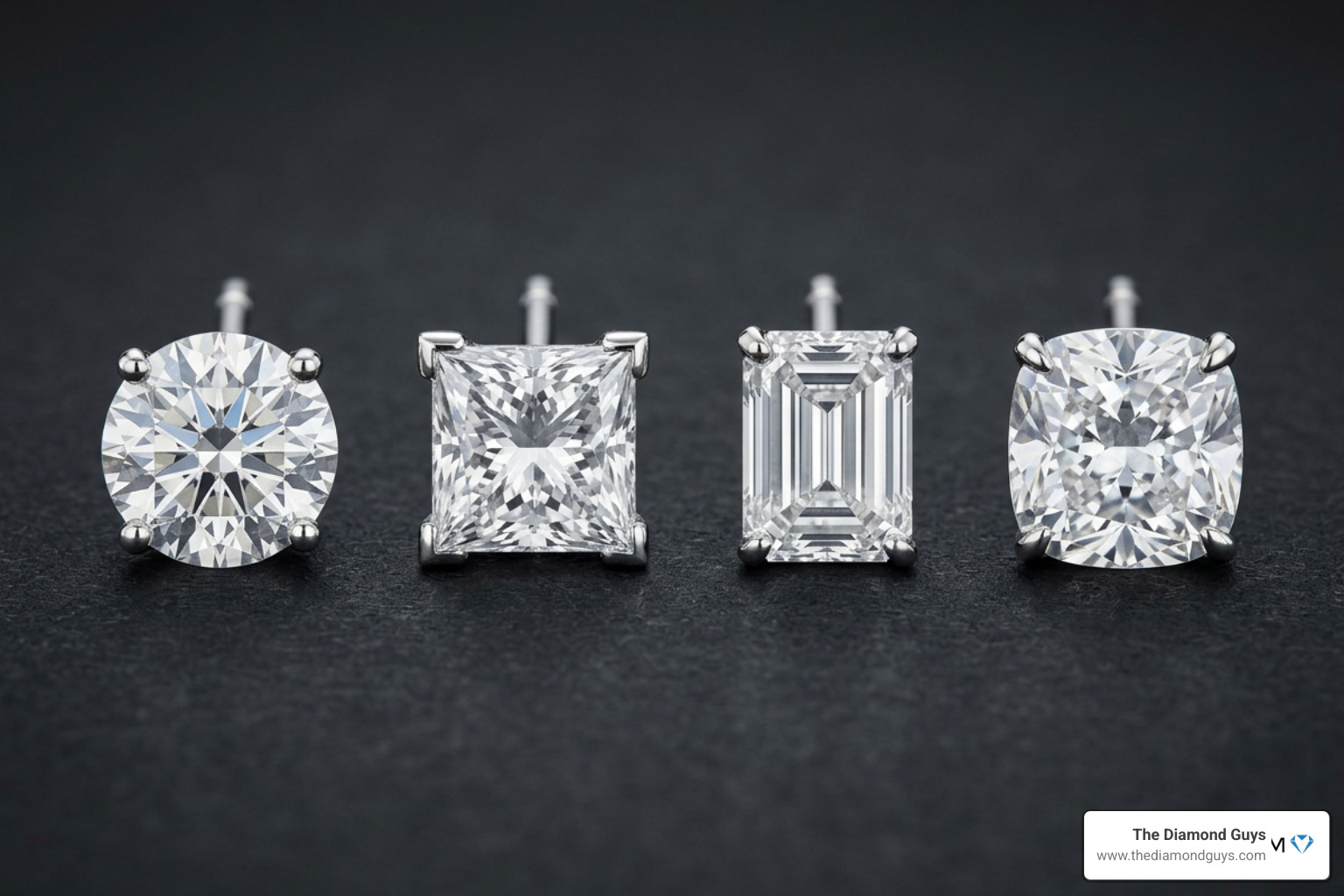Different diamond cuts for men including round, princess, emerald, and cushion cuts Different diamond cuts for men including round, princess, emerald, and cushion cuts