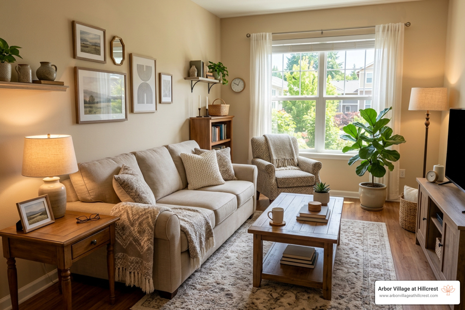 cozy senior apartment living room