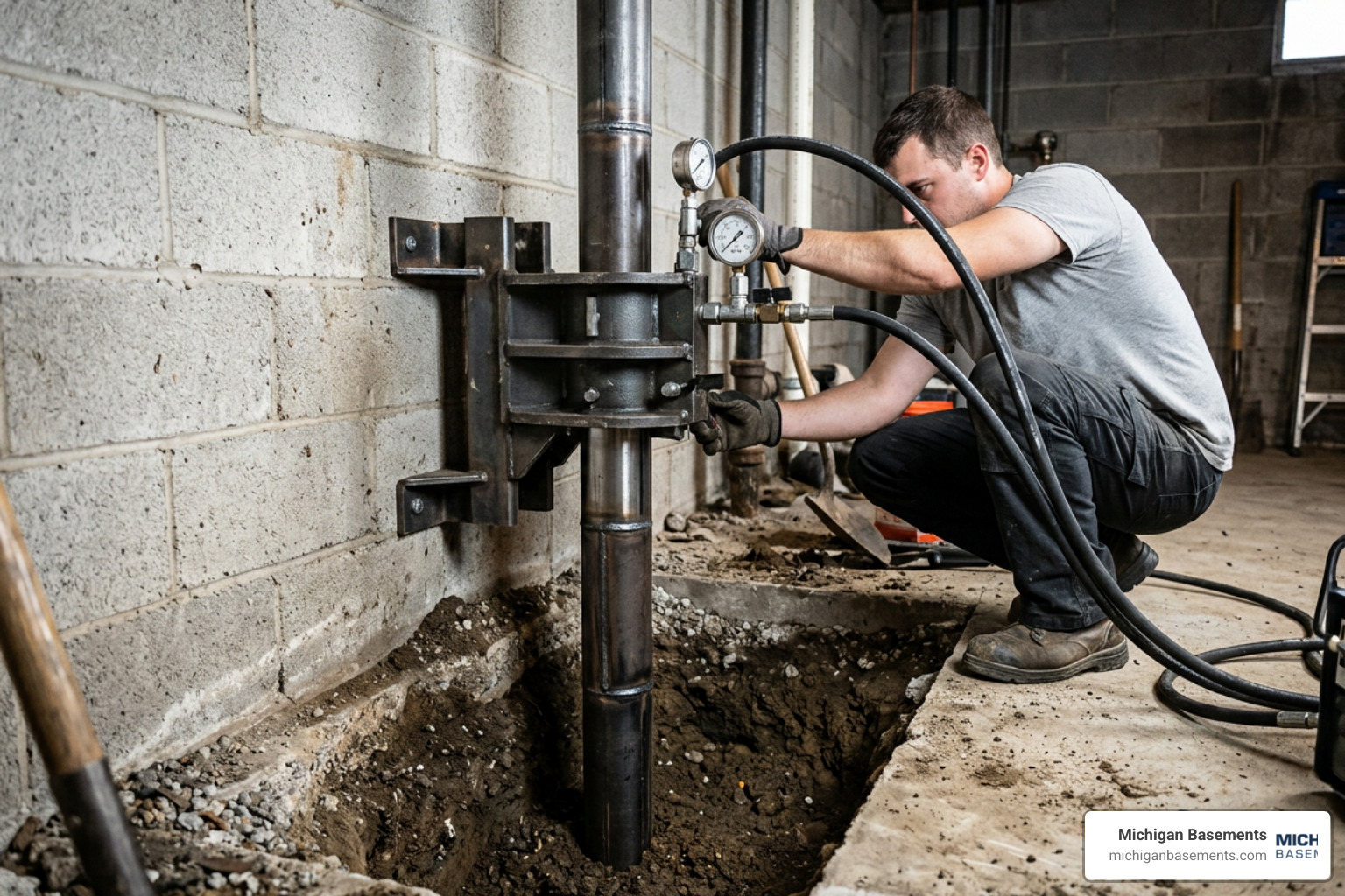 foundation pier installation