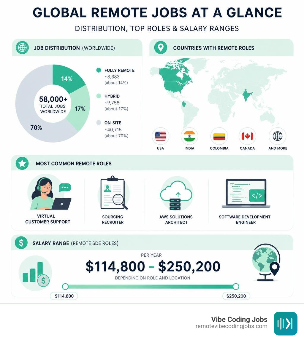Amazon global remote job distribution: remote vs hybrid vs on-site, top roles, and salary ranges infographic Amazon global remote job distribution: remote vs hybrid vs on-site, top roles, and salary ranges infographic