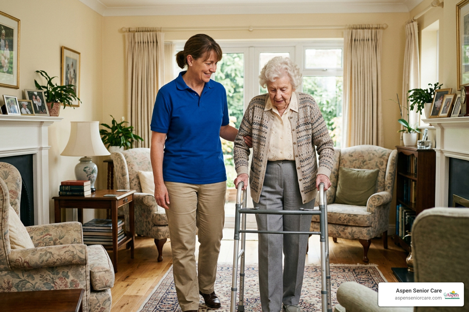 Caregiver assisting an elderly senior with daily activities at home Caregiver assisting an elderly senior with daily activities at home