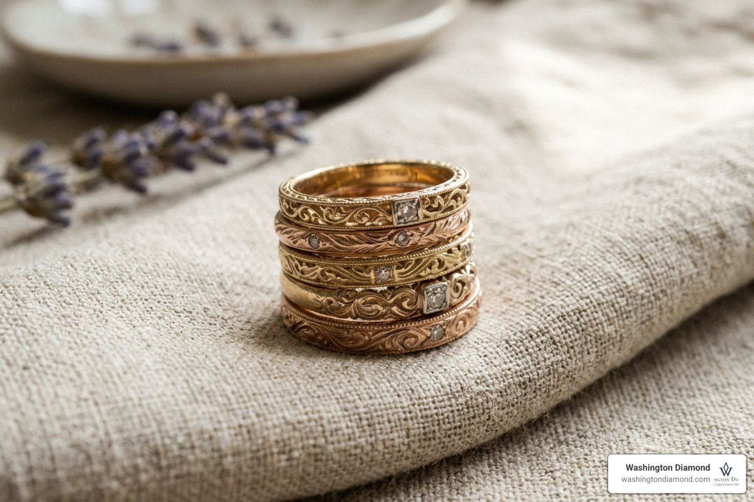 Antique wedding bands stack heirloom jewelry timeless romance Antique wedding bands stack heirloom jewelry timeless romance