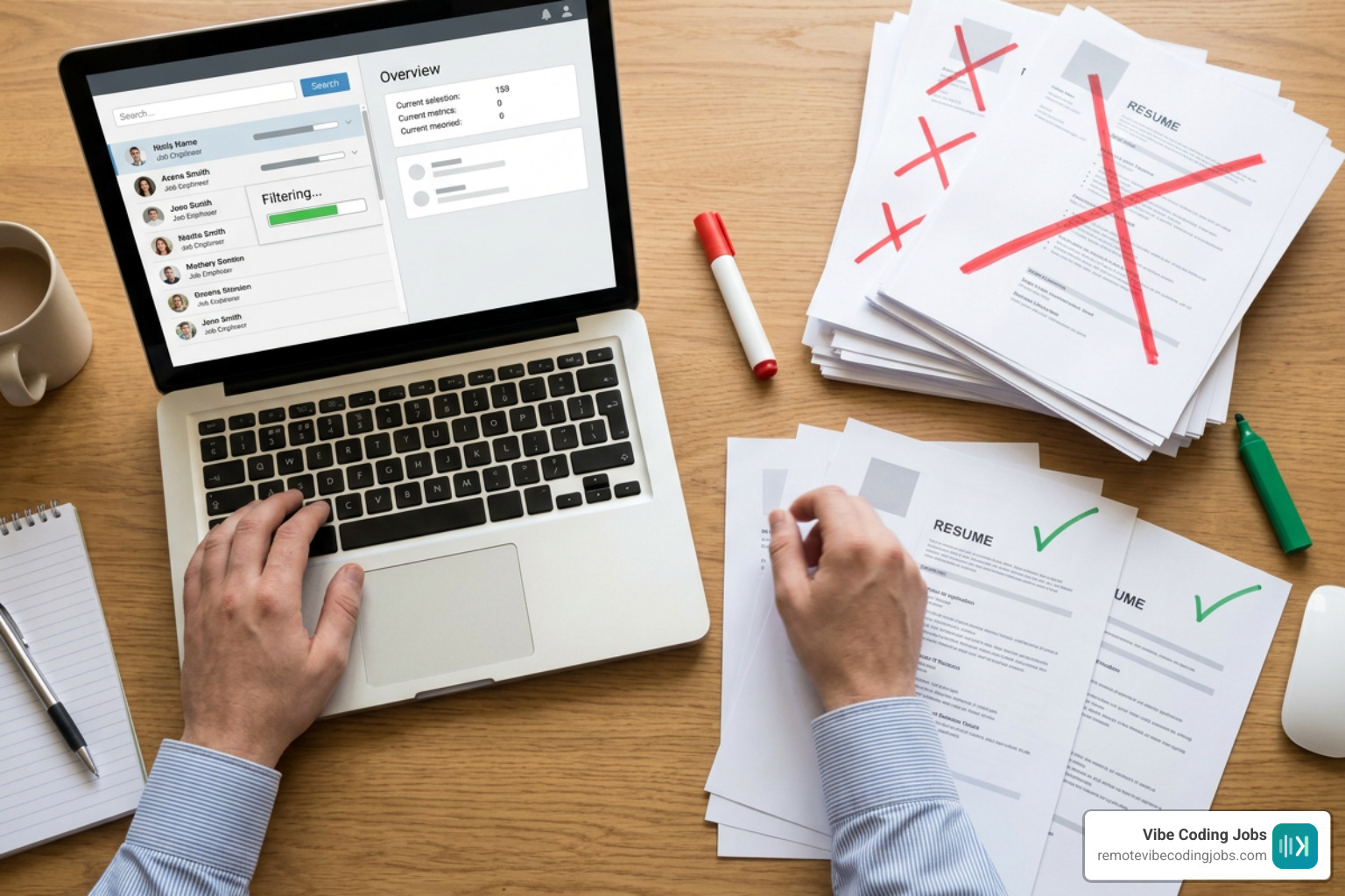 automated resume screening process filtering out applications