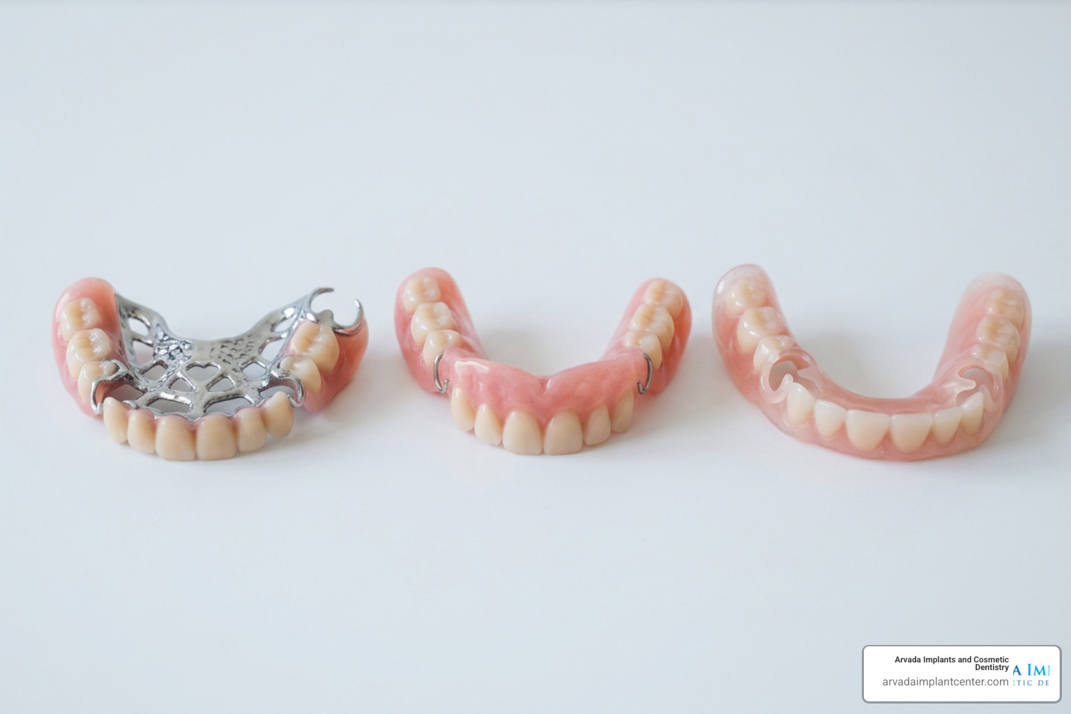 Different materials used for custom partial dentures