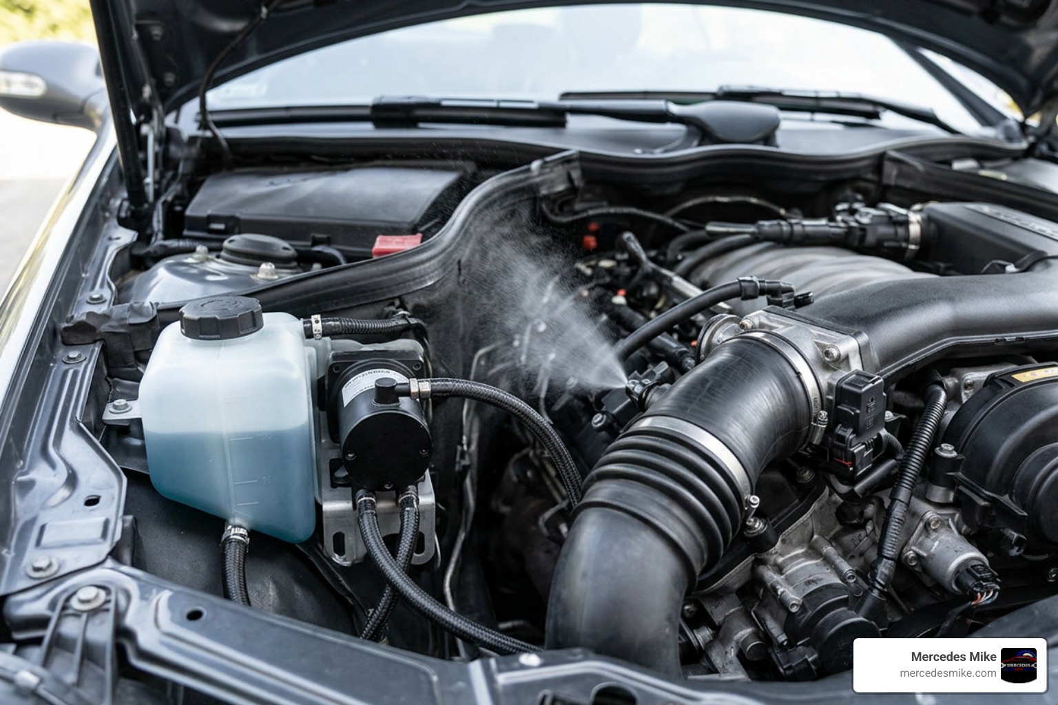 Water-methanol injection system installation diagram