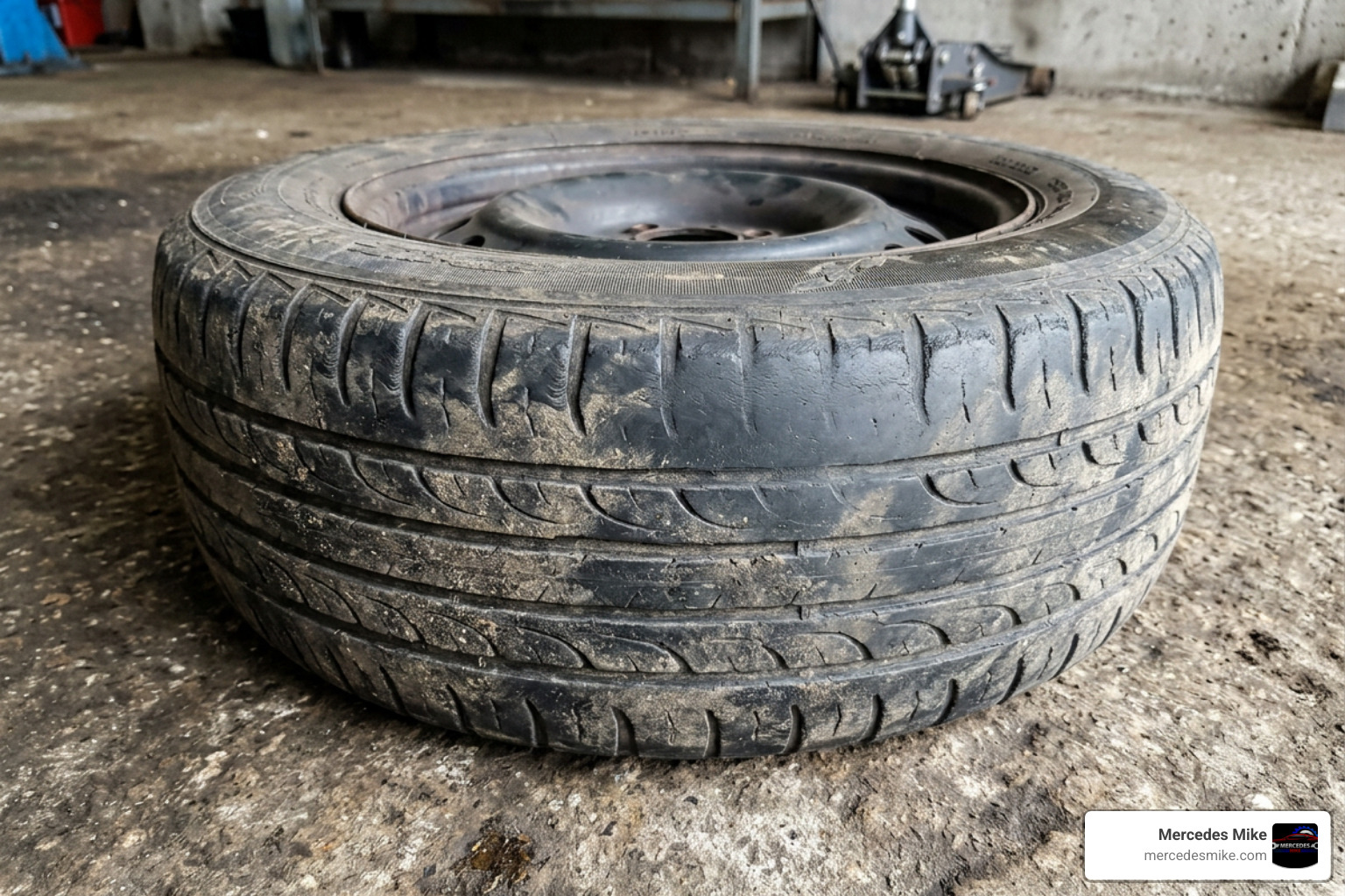 Visual representation of uneven tire wear patterns like cupping and bald spots Visual representation of uneven tire wear patterns like cupping and bald spots