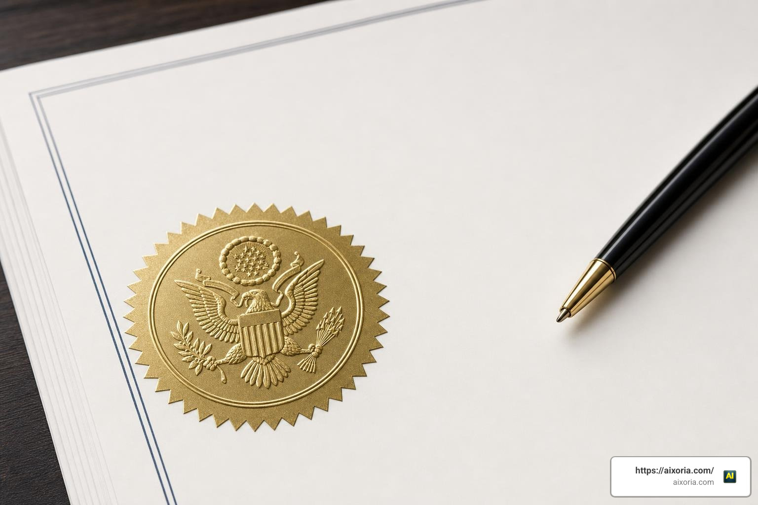 Official government contract seal verifying CRI legitimacy