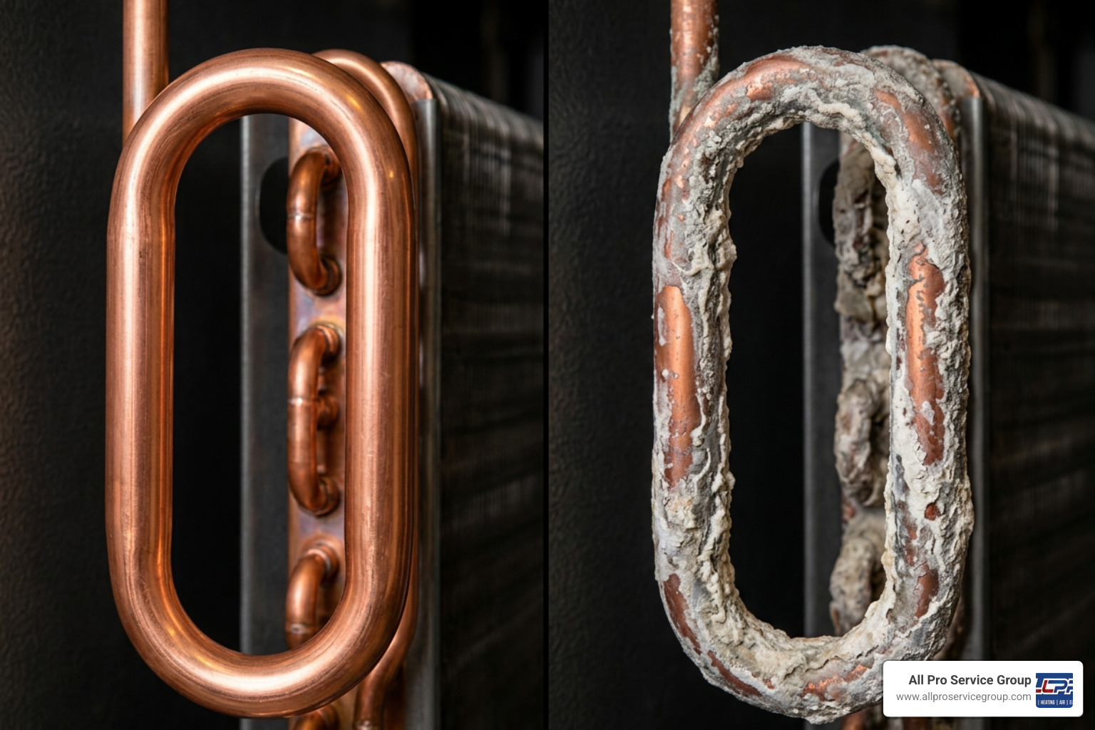 clean vs scaled heat exchanger clean vs scaled heat exchanger