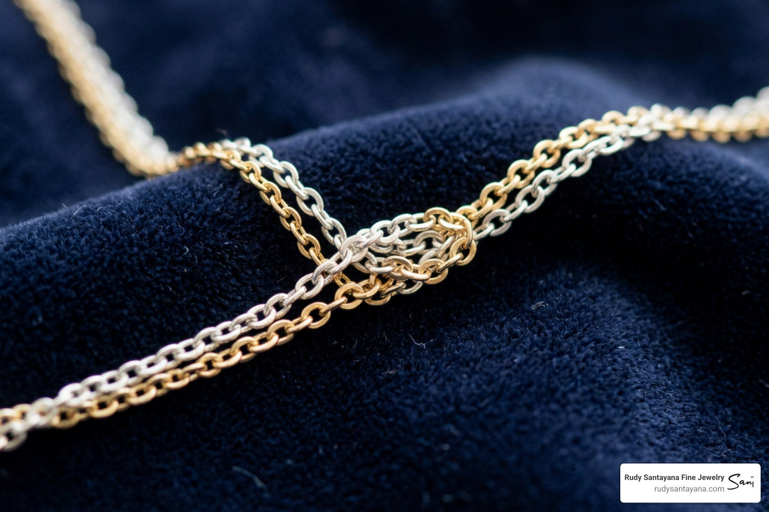Fine gold and sterling silver friendship chains