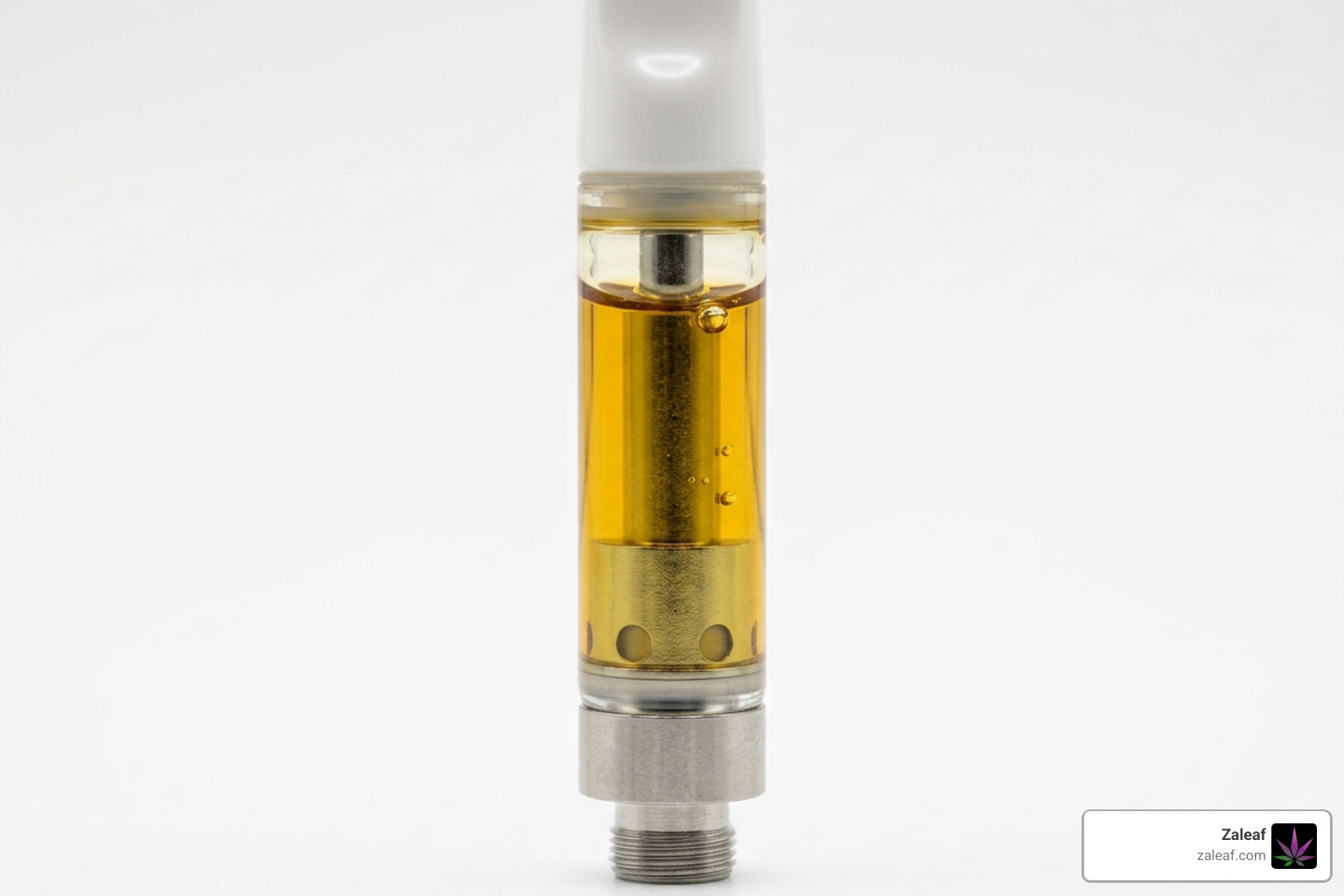 Thick golden cannabis oil inside a premium ceramic cartridge Thick golden cannabis oil inside a premium ceramic cartridge