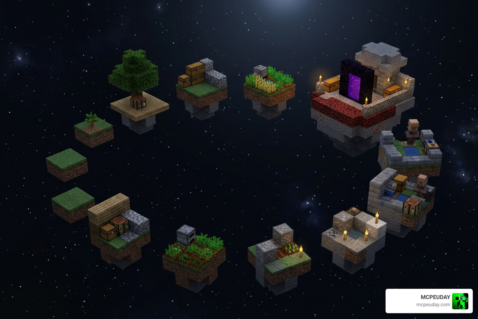 The 12 progression stages of a One Block Map The 12 progression stages of a One Block Map