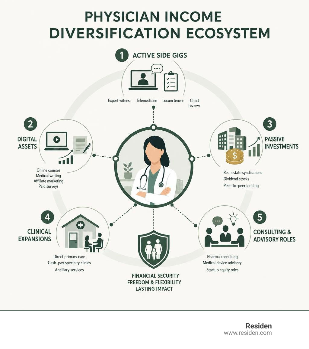 physician income diversification ecosystem infographic infographic physician income diversification ecosystem infographic infographic