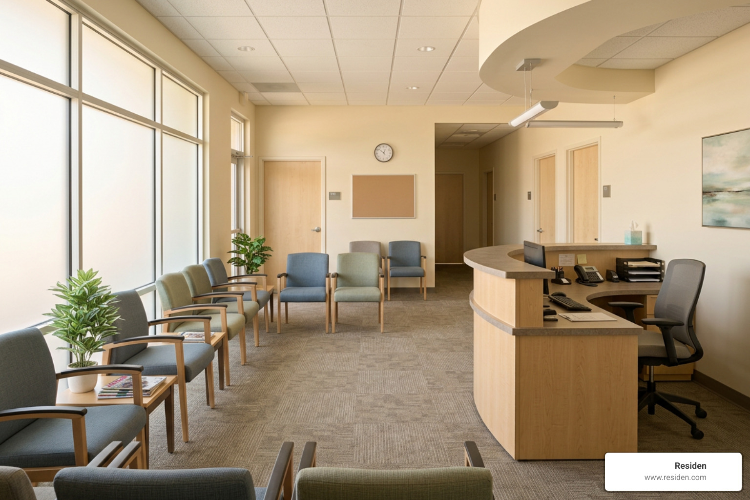 How to get your first 100 patients - empty medical waiting room
