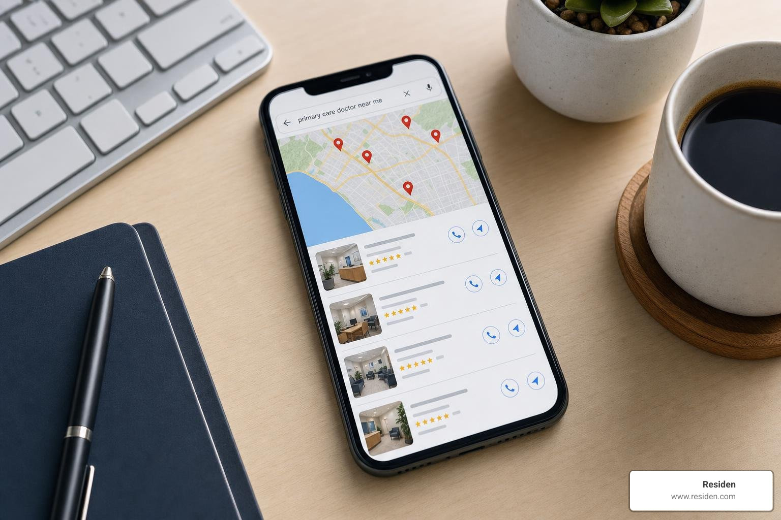 Google Maps search results for local medical practices in Los Angeles