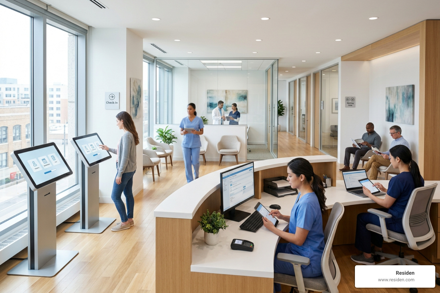 automated modern medical office with streamlined workflows and systems automated modern medical office with streamlined workflows and systems