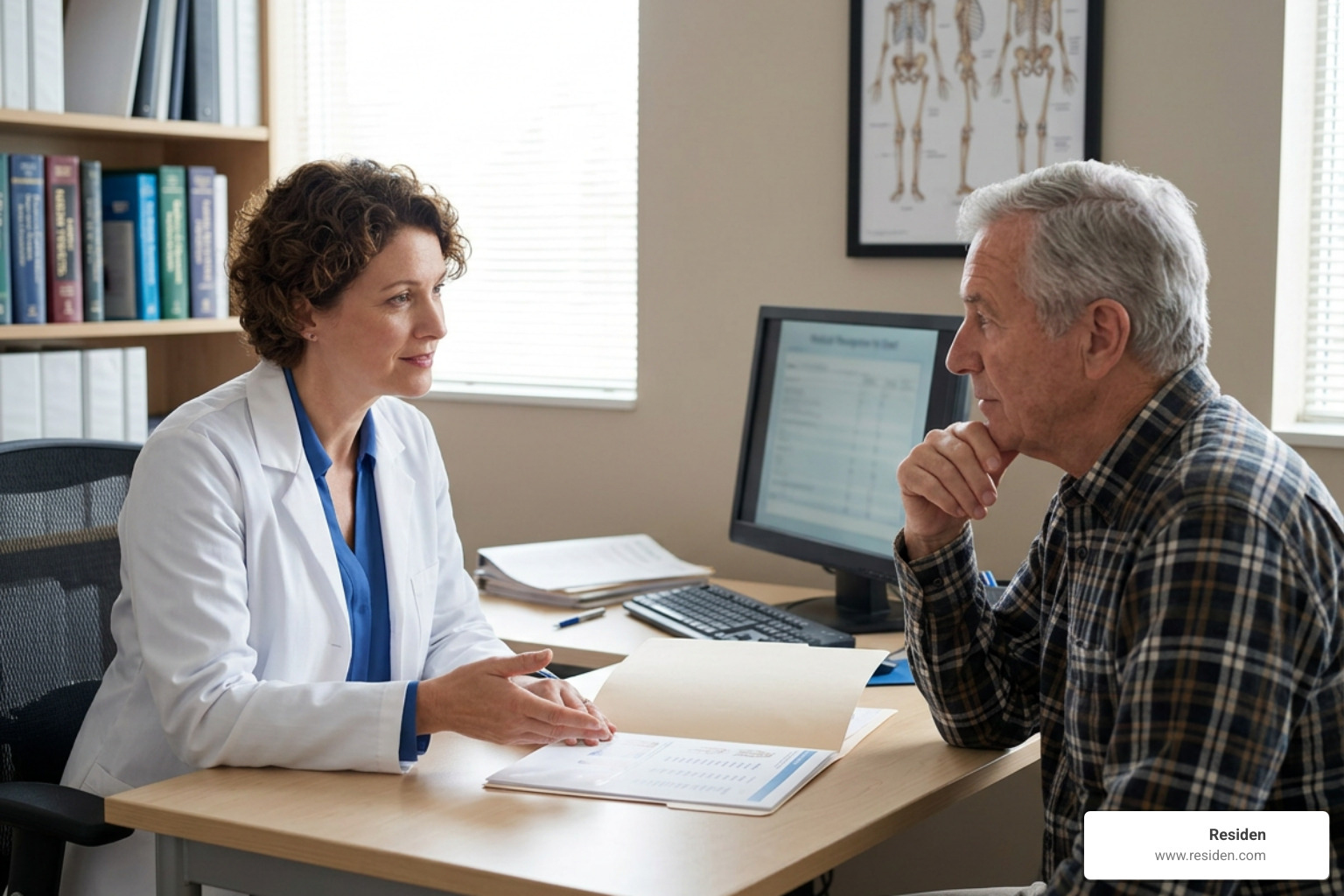 doctor discussing pricing with patient