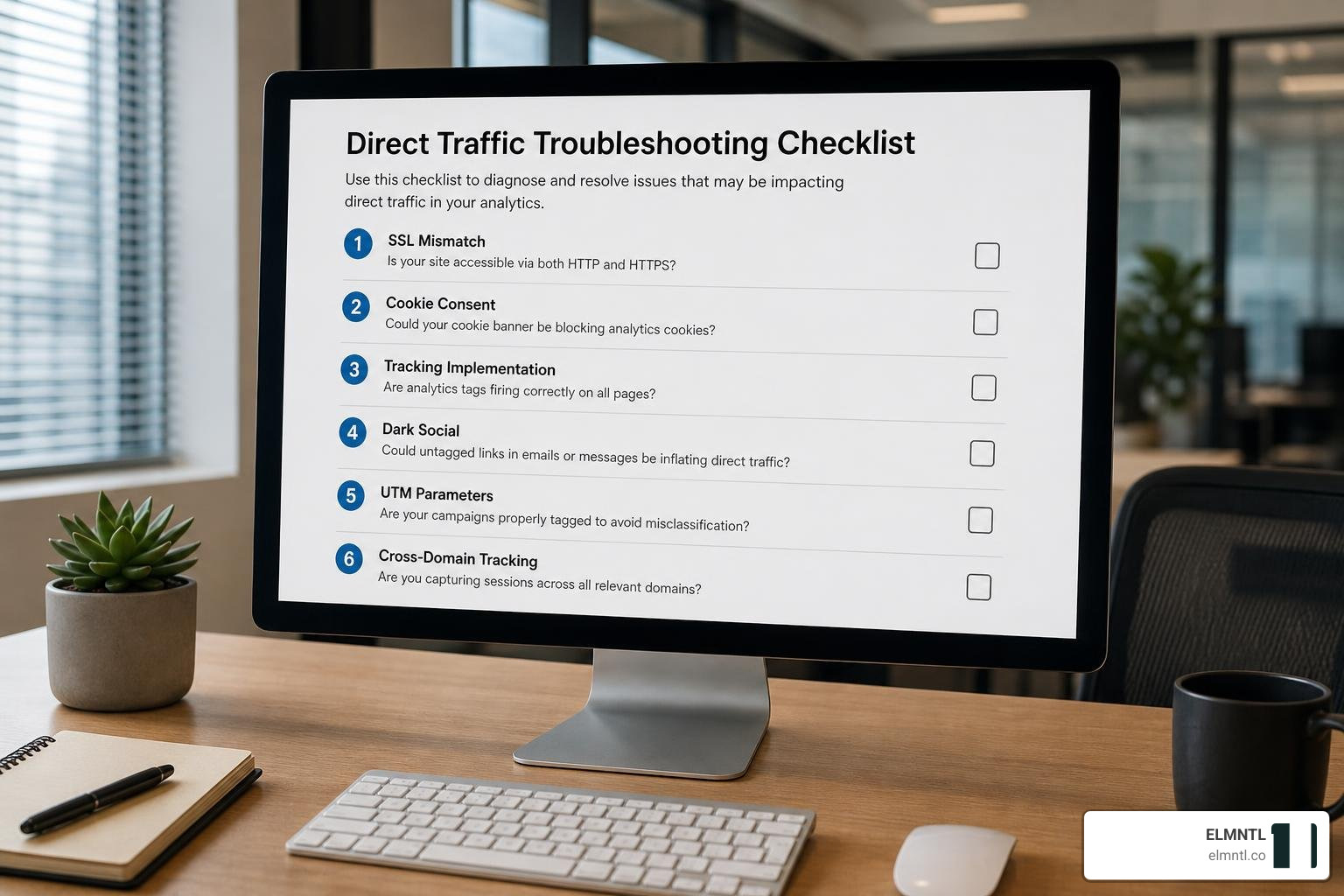 Direct traffic troubleshooting checklist