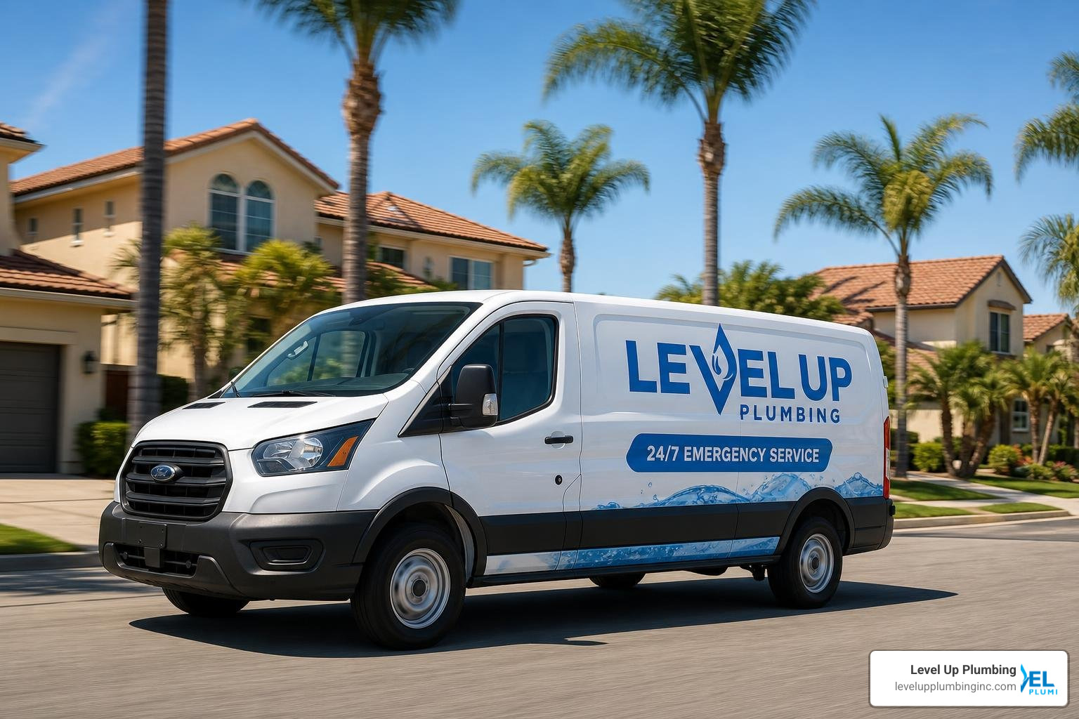 Emergency plumbing vehicle dispatching to respond to a residential water leak