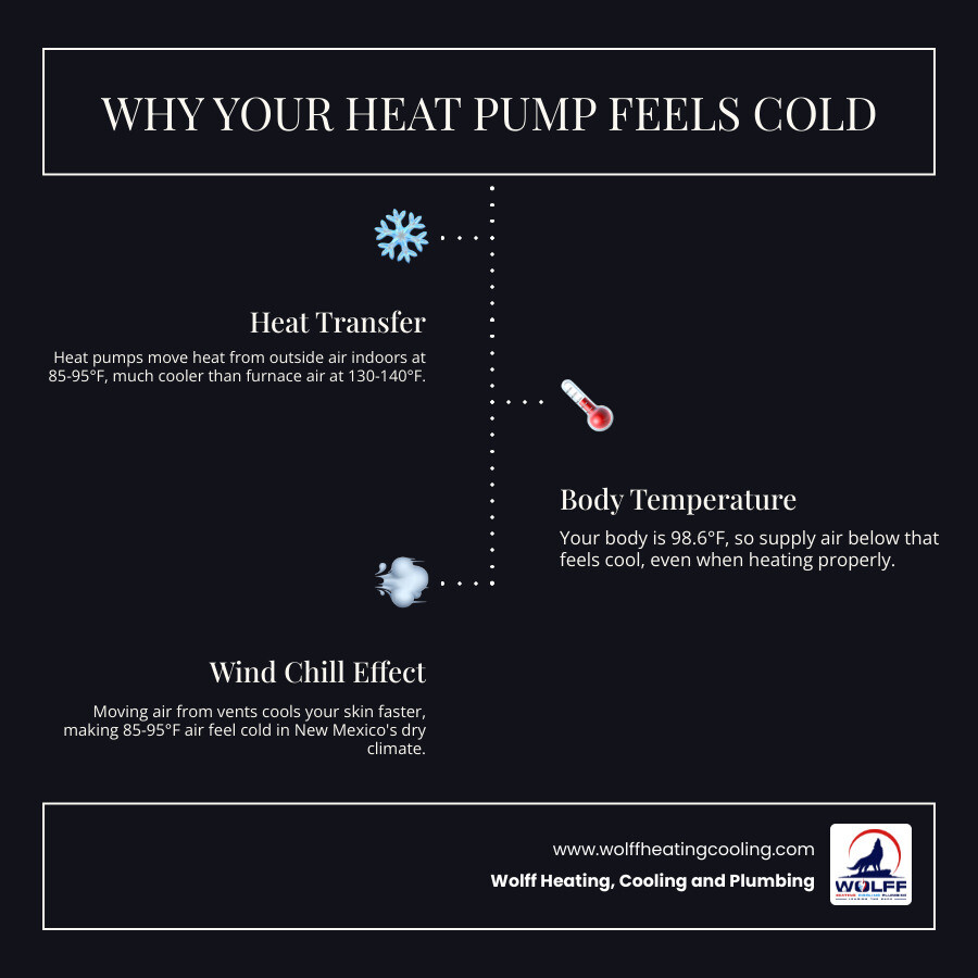 causes of heat pump blowing cold air in heating mode with frequency percentages and quick diagnosis guide infographic causes of heat pump blowing cold air in heating mode with frequency percentages and quick diagnosis guide infographic