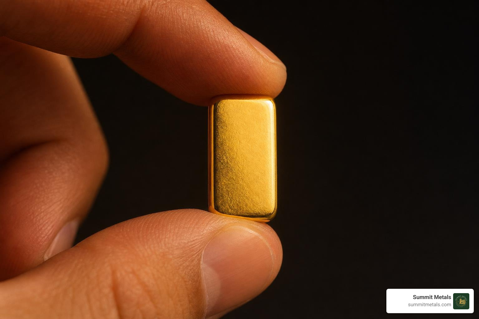 1 gram gold bar held in hand with golden light 1 gram gold bar held in hand with golden light