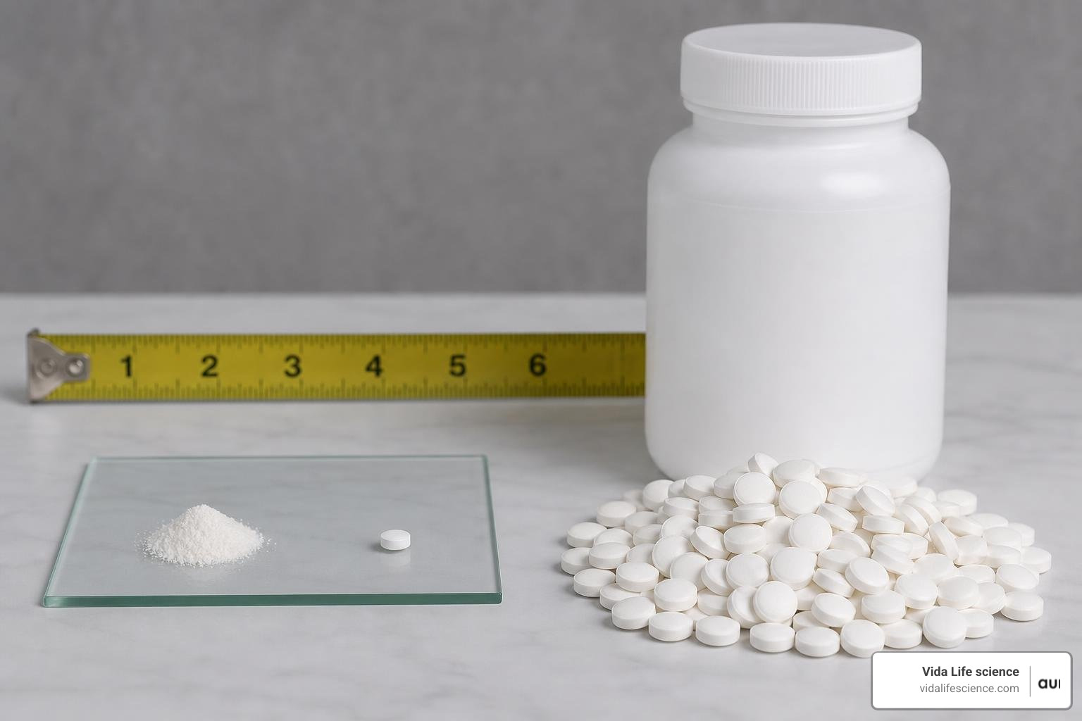 A comparison showing standard biotin supplement doses (600 mcg to 10,000 mcg) vs the recommended 30 mcg daily intake A comparison showing standard biotin supplement doses (600 mcg to 10,000 mcg) vs the recommended 30 mcg daily intake
