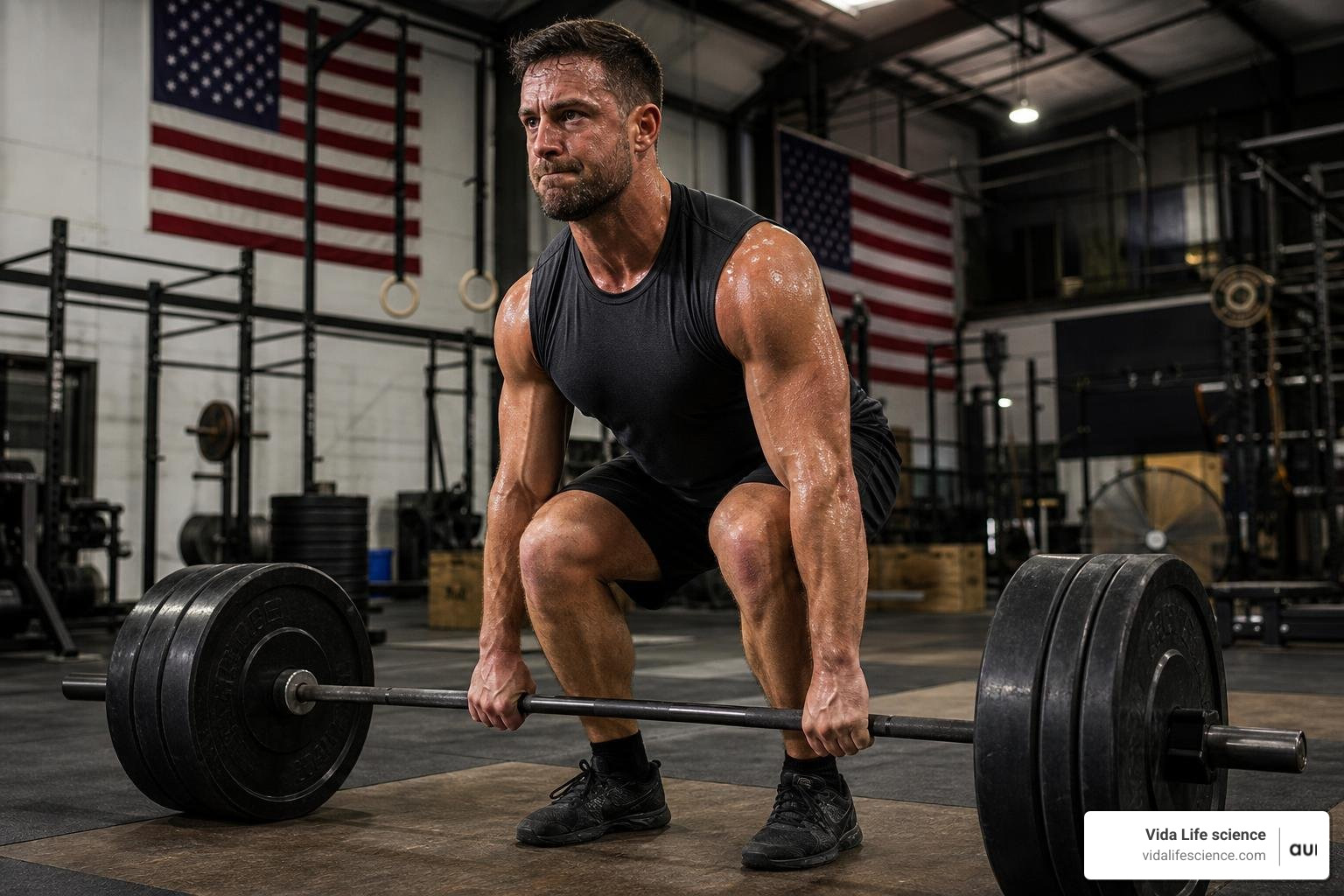 Athlete performing high-intensity training to test muscular endurance and power output Athlete performing high-intensity training to test muscular endurance and power output