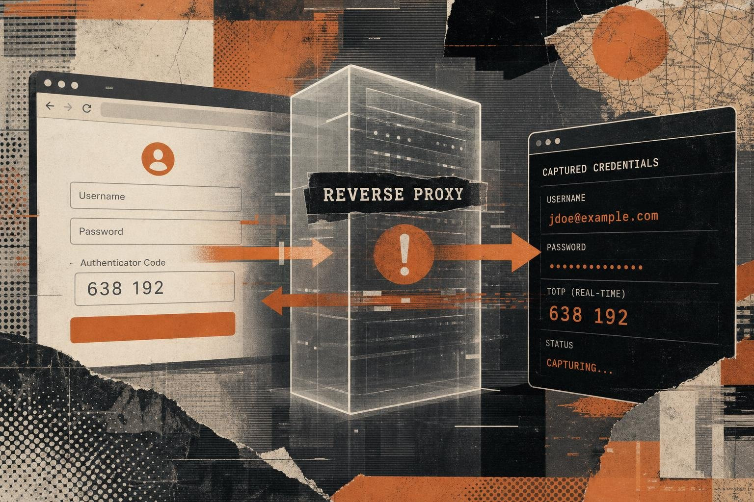 a reverse-proxy phishing attack intercepting credentials and TOTP codes in real time a reverse-proxy phishing attack intercepting credentials and TOTP codes in real time
