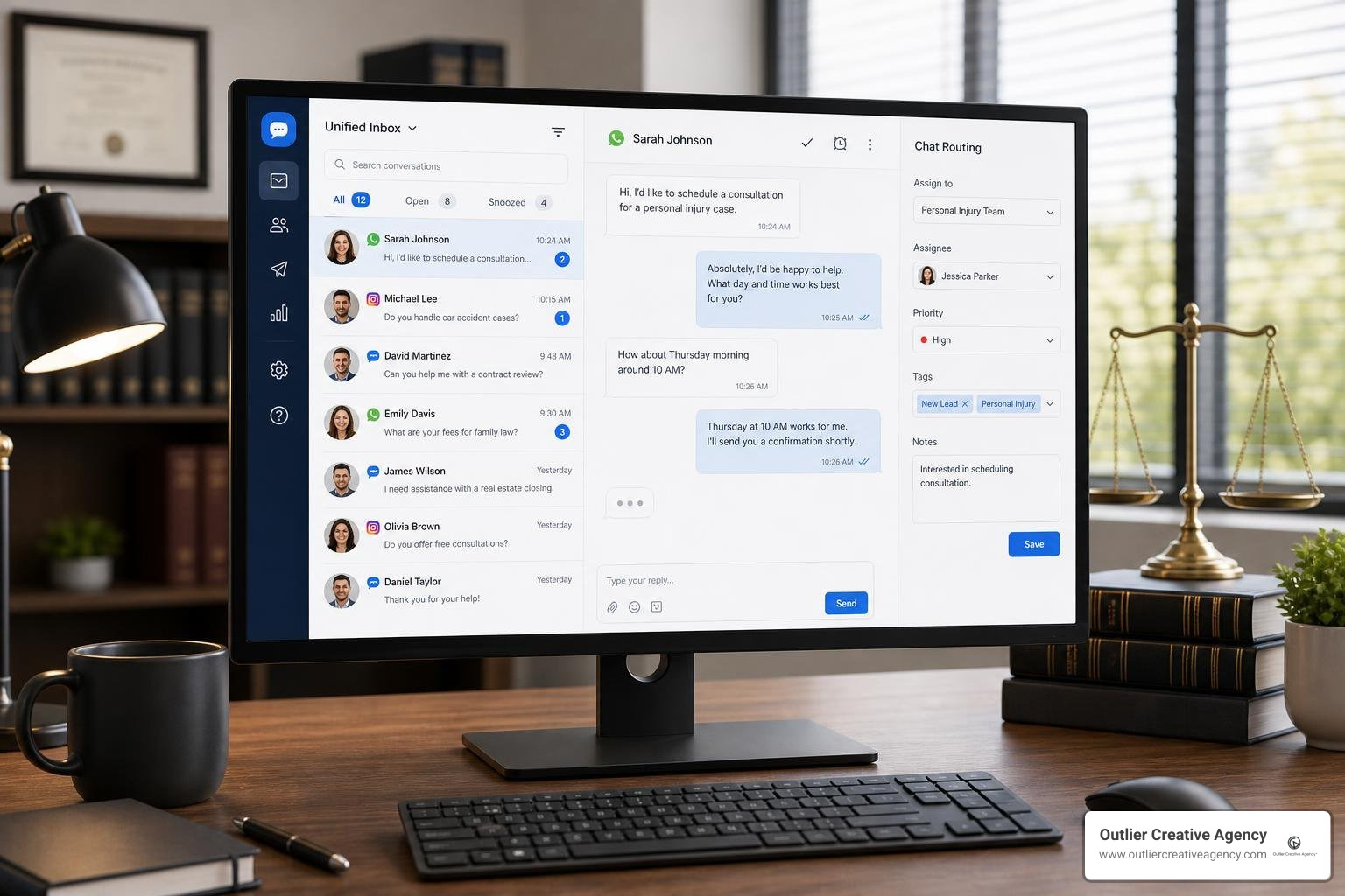 Crisp Co dashboard showing user interactions and chat routing