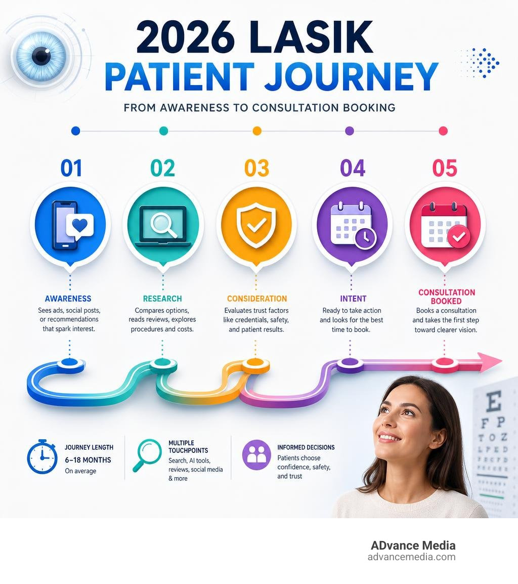 2026 LASIK patient journey from awareness to consultation booking infographic infographic 2026 LASIK patient journey from awareness to consultation booking infographic infographic