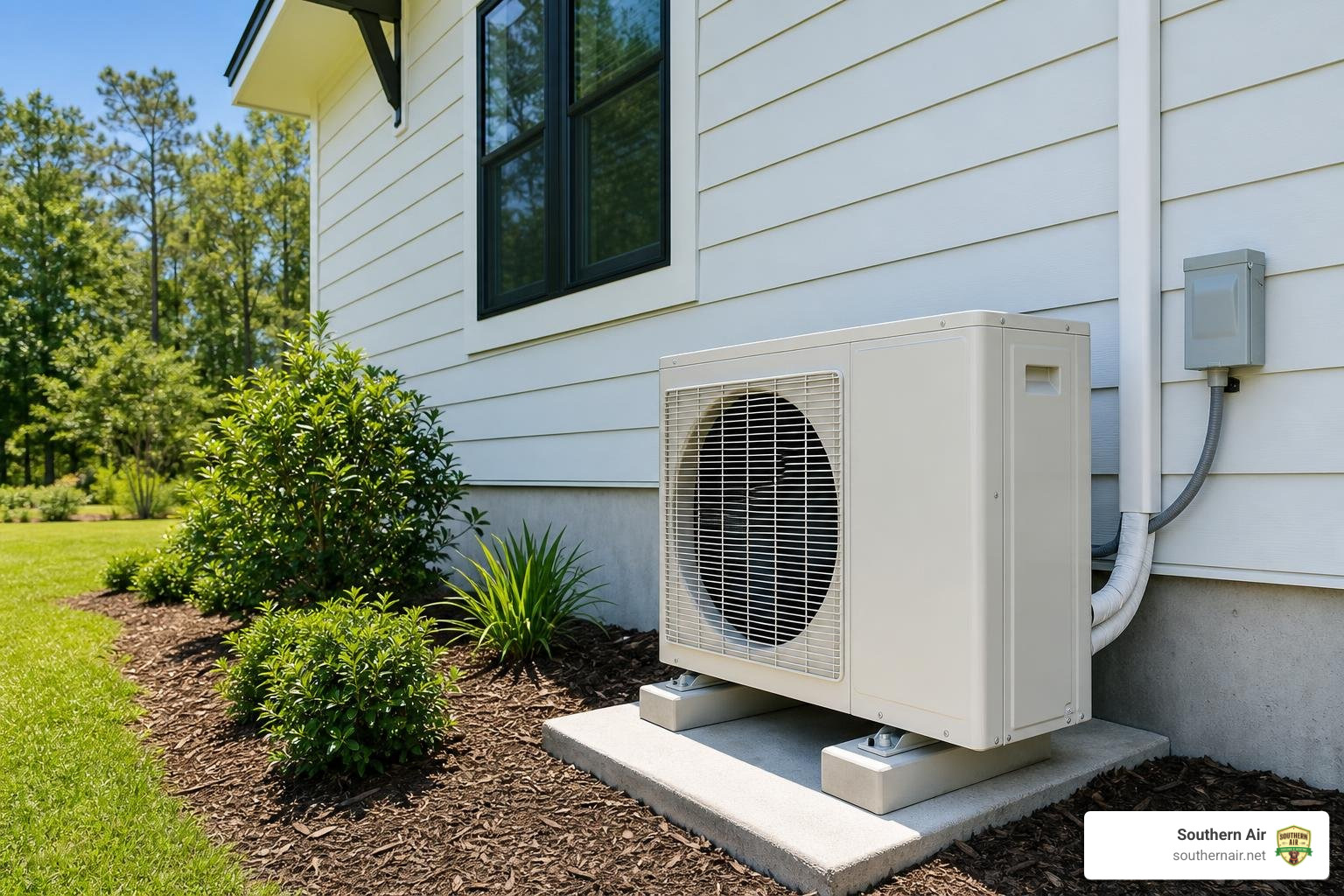 professionally installed ductless mini split outdoor condenser beside a home professionally installed ductless mini split outdoor condenser beside a home