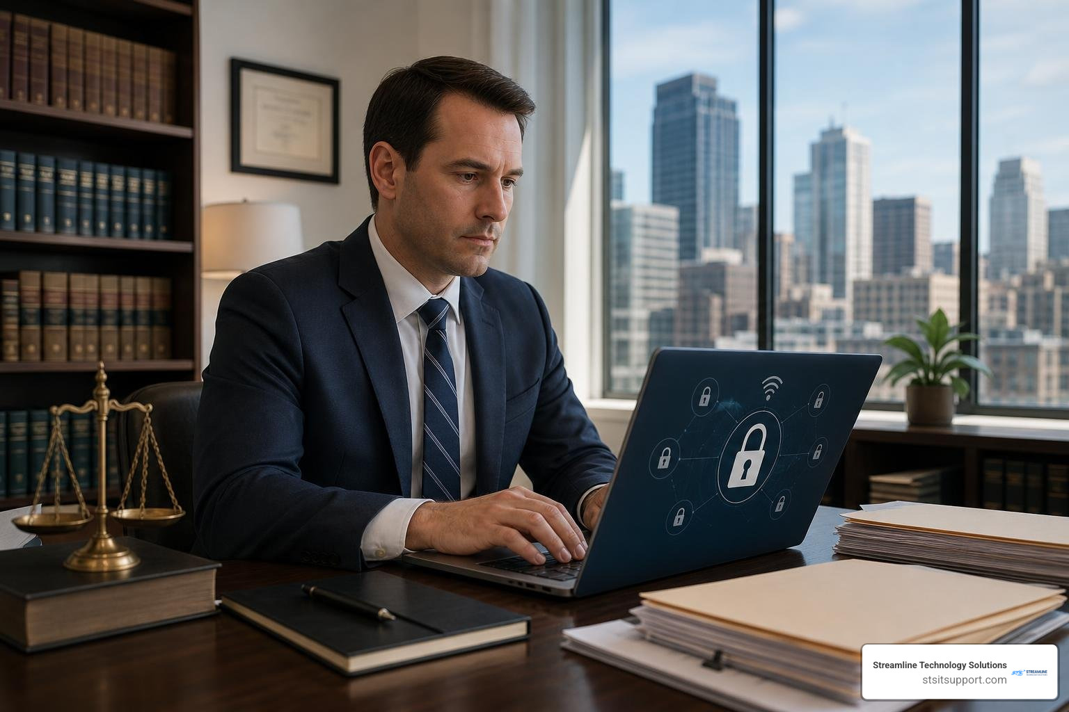Remote attorney securely accessing case files Remote attorney securely accessing case files