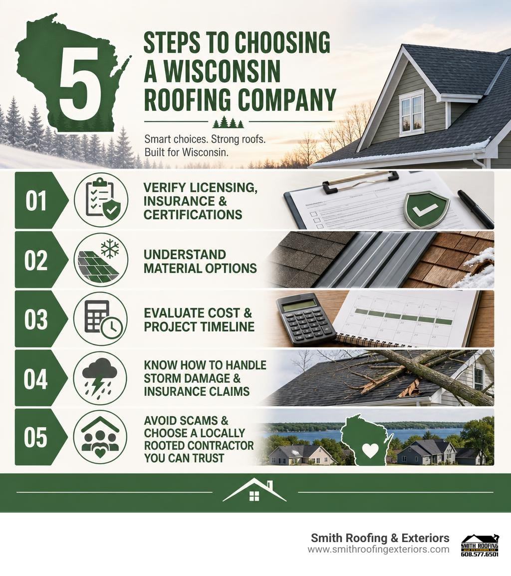 5 steps to choosing a Wisconsin roofing company infographic infographic 5 steps to choosing a Wisconsin roofing company infographic infographic