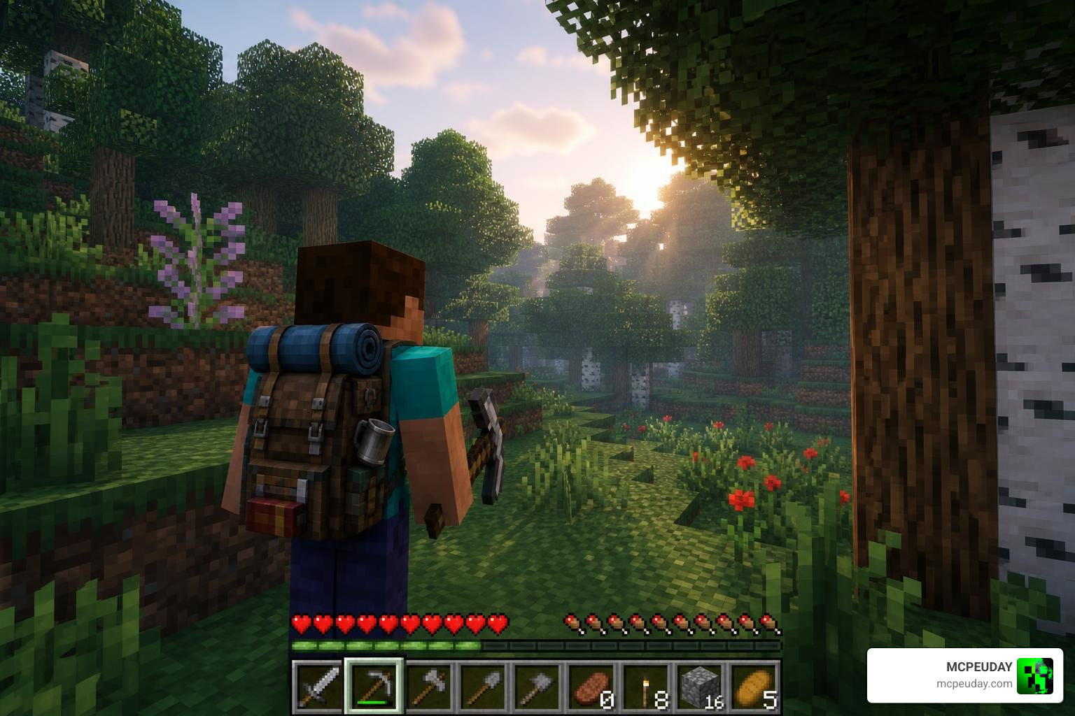 BONY162's Backpacks Addon Minecraft Bedrock survival gameplay