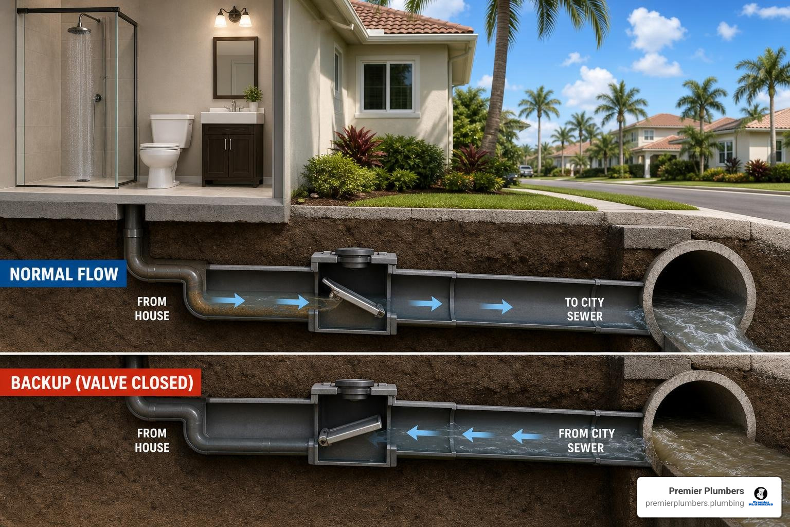 home drainage system flow with backwater valve home drainage system flow with backwater valve