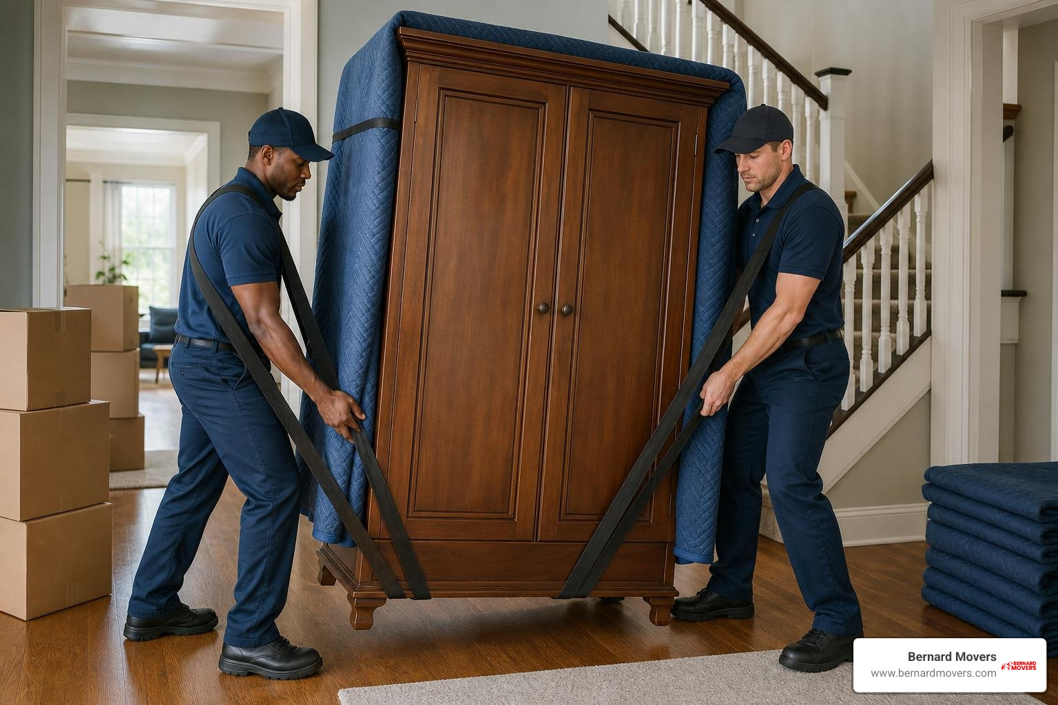 professional movers lifting a heavy wardrobe professional movers lifting a heavy wardrobe
