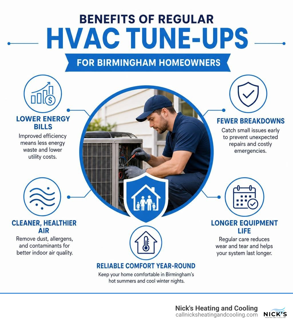 Benefits of regular HVAC tune-ups for Birmingham homeowners infographic infographic Benefits of regular HVAC tune-ups for Birmingham homeowners infographic infographic