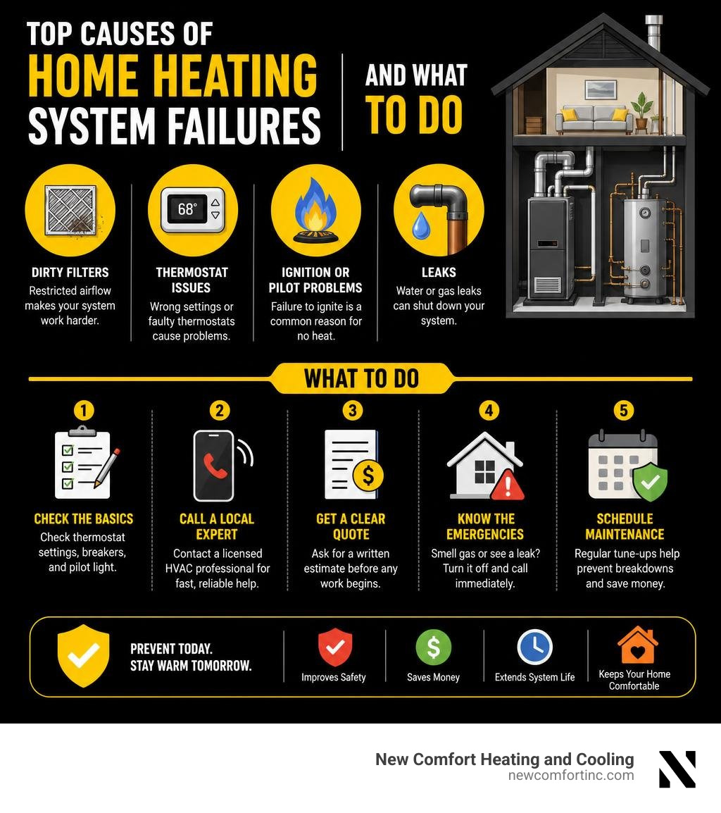 Infographic showing top causes of home heating system failures and what to do infographic Infographic showing top causes of home heating system failures and what to do infographic
