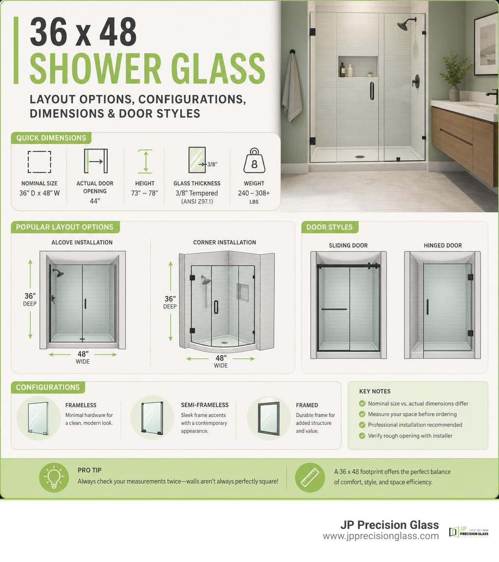 36 x 48 shower glass layout options, configurations, dimensions, and door styles infographic infographic 36 x 48 shower glass layout options, configurations, dimensions, and door styles infographic infographic