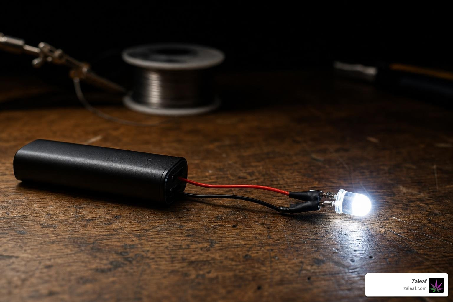 DIY LED light powered by a repurposed vape battery DIY LED light powered by a repurposed vape battery