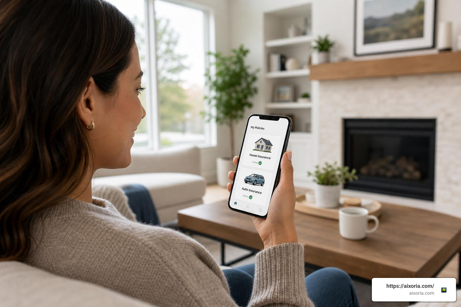 Managing bundled insurance policies on a mobile app