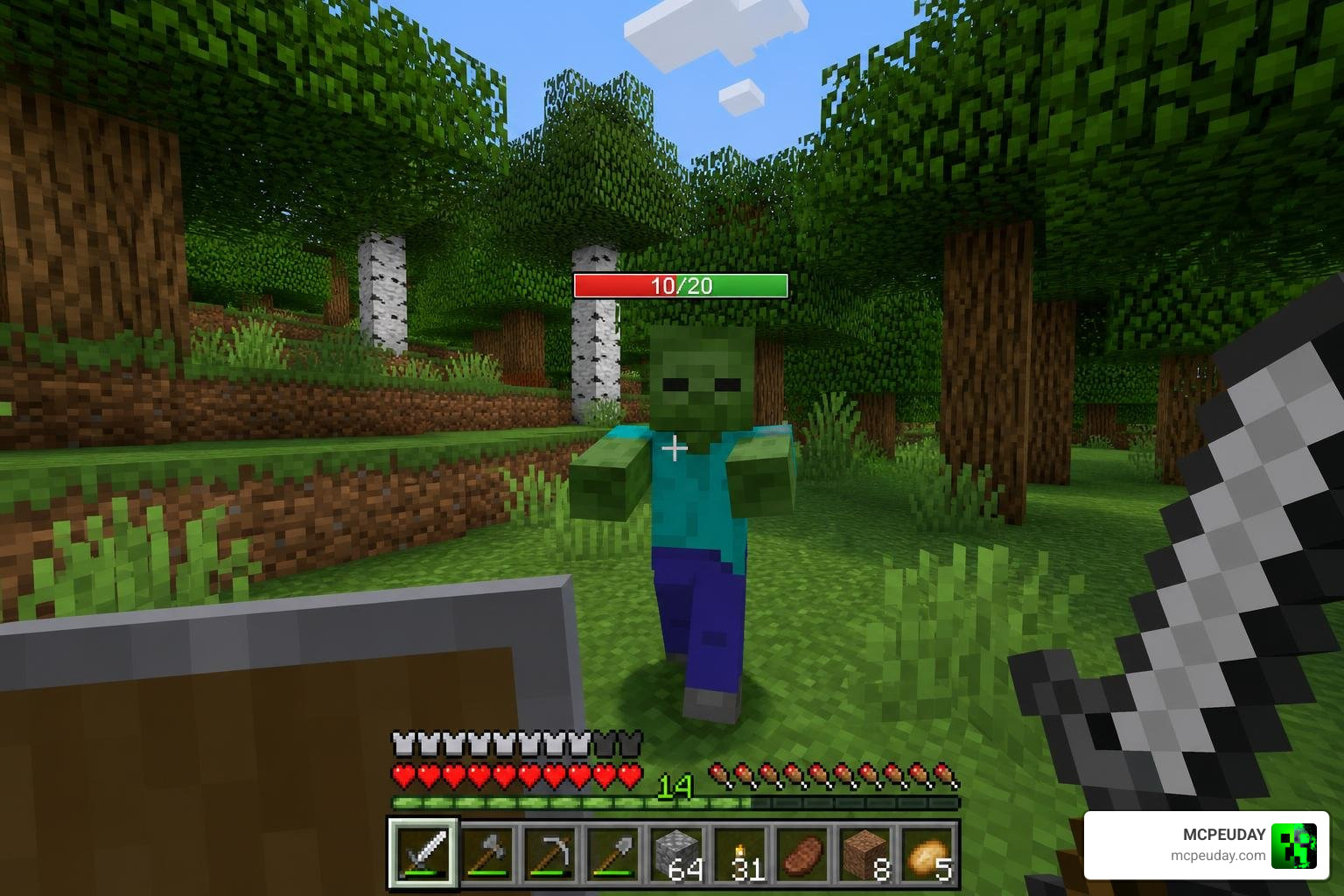 Health Bars Addon gameplay with visible health bar overlay Health Bars Addon gameplay with visible health bar overlay