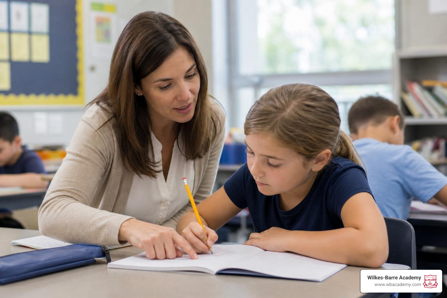 teacher providing individualized instruction to a student teacher providing individualized instruction to a student