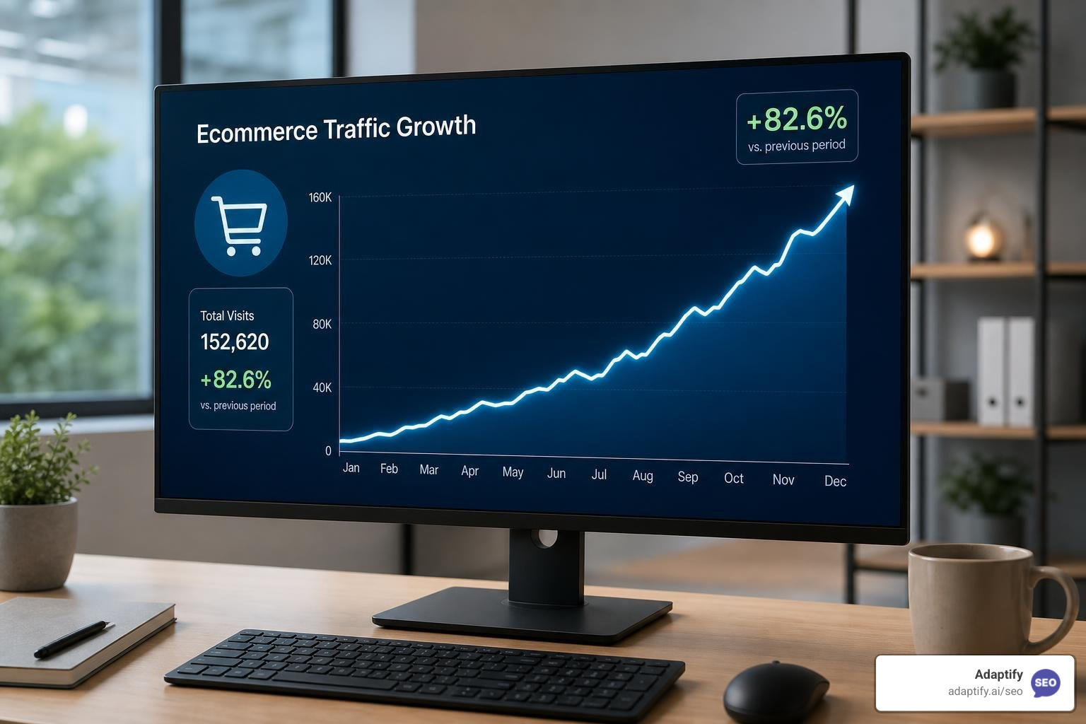 ecommerce traffic growth visualization