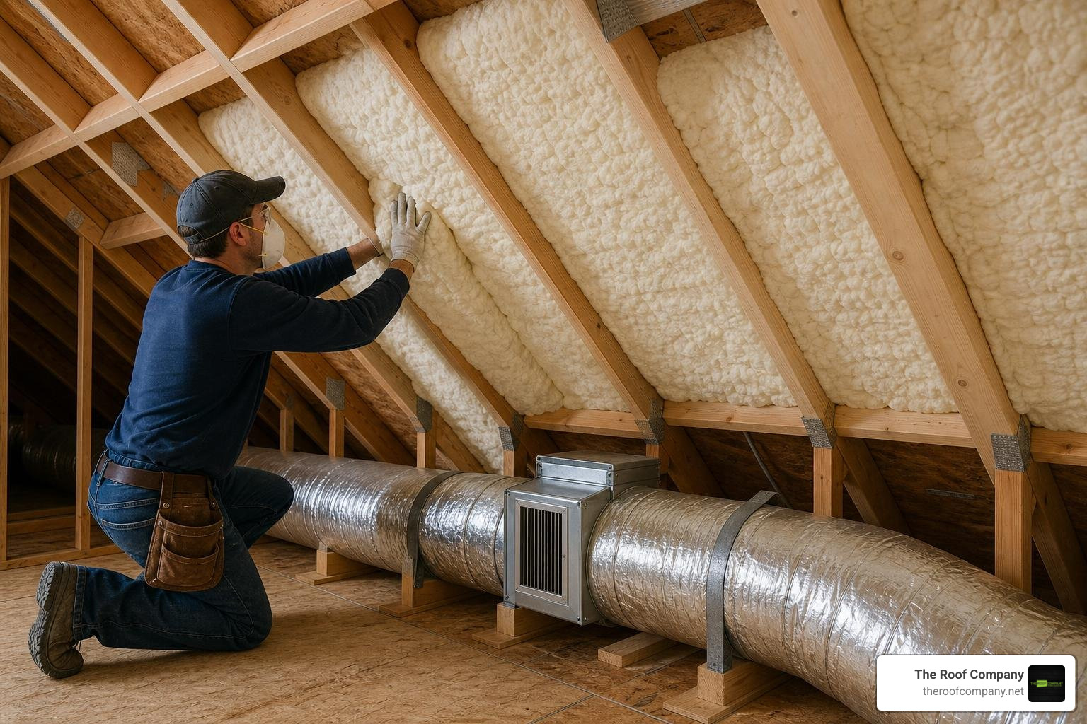 Installation of modern airtight insulation which requires planned ventilation strategies