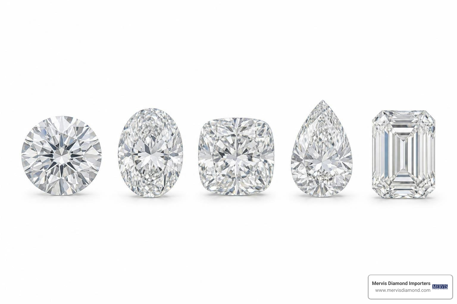 various diamond shapes comparison round oval cushion pear emerald