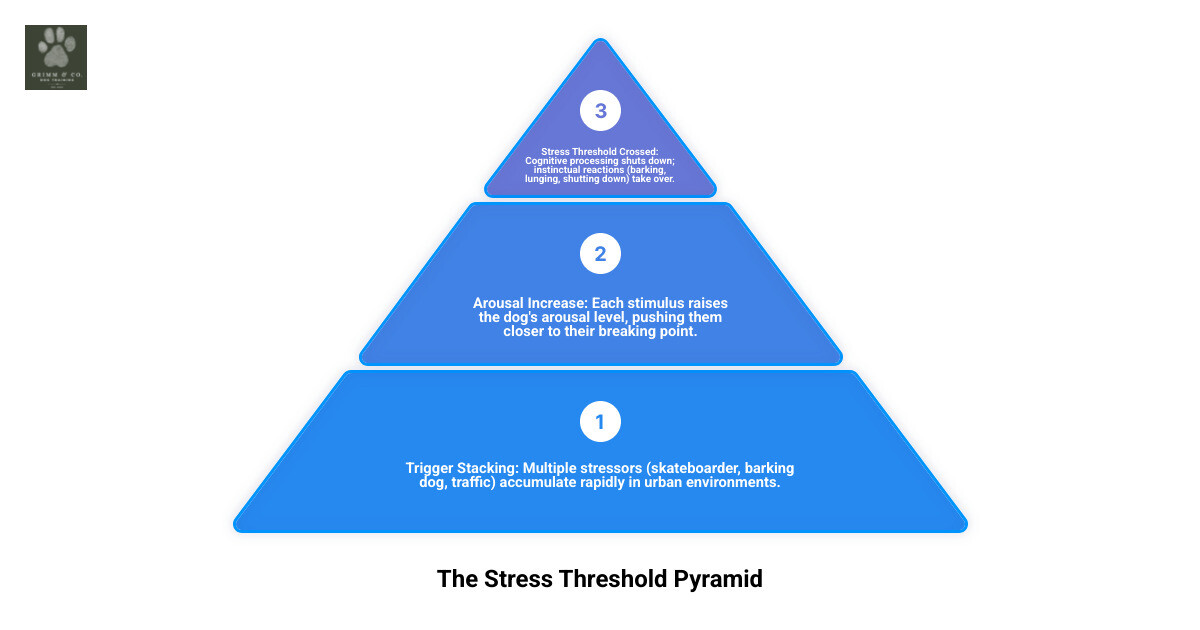 infographic showing stress threshold and trigger stacking in urban dog environments infographic infographic showing stress threshold and trigger stacking in urban dog environments infographic