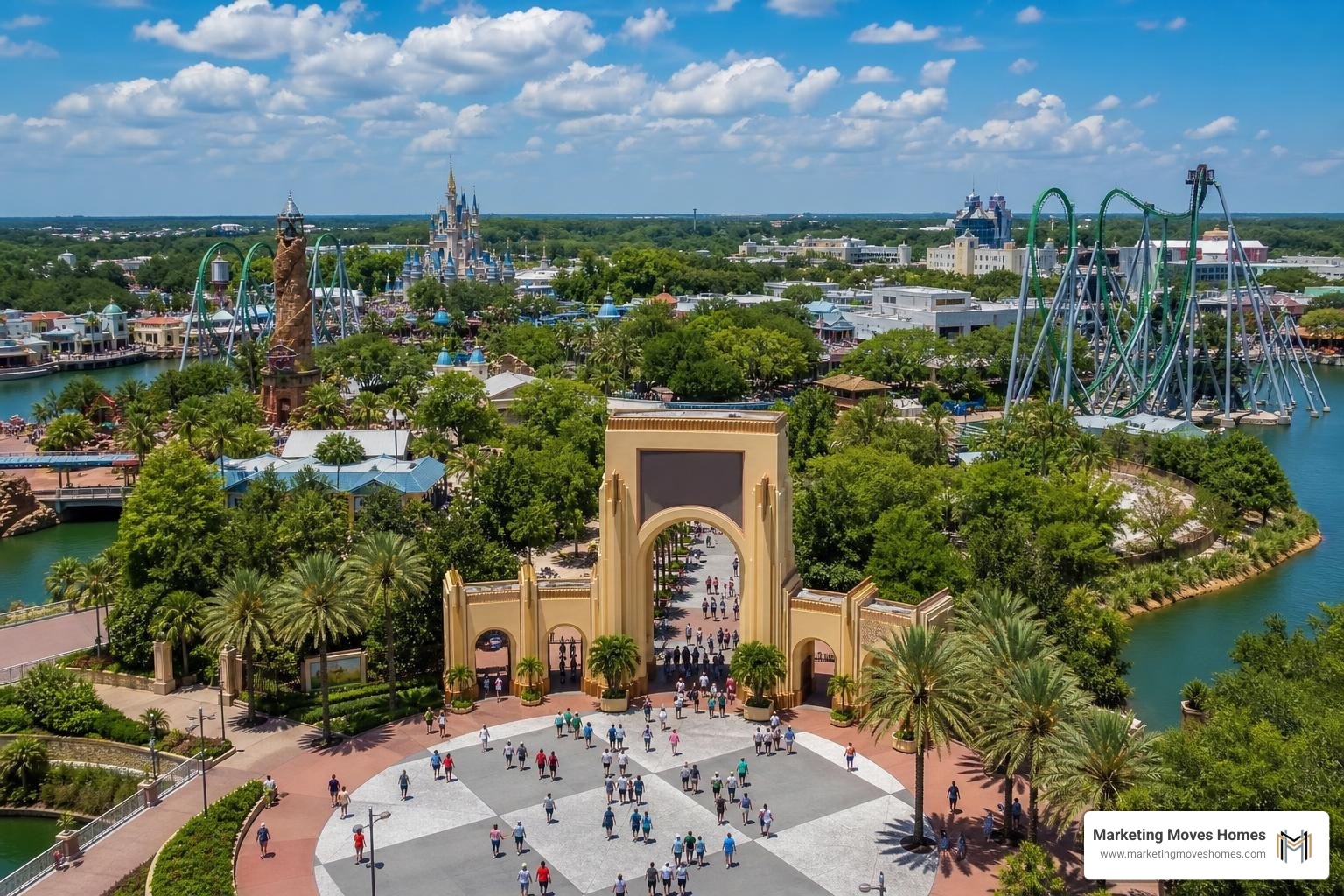 Orlando tourism and theme park infrastructure drawing international visitors