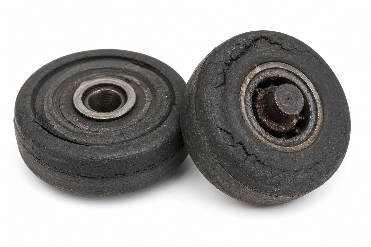 worn-out dryer drum rollers