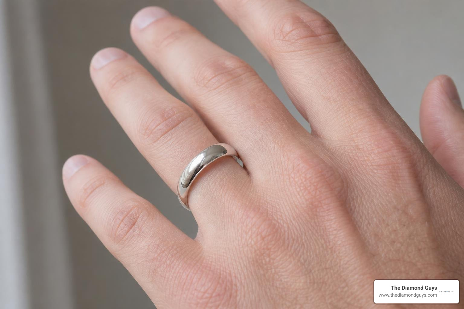 6mm comfort fit wedding band on a finger 6mm comfort fit wedding band on a finger