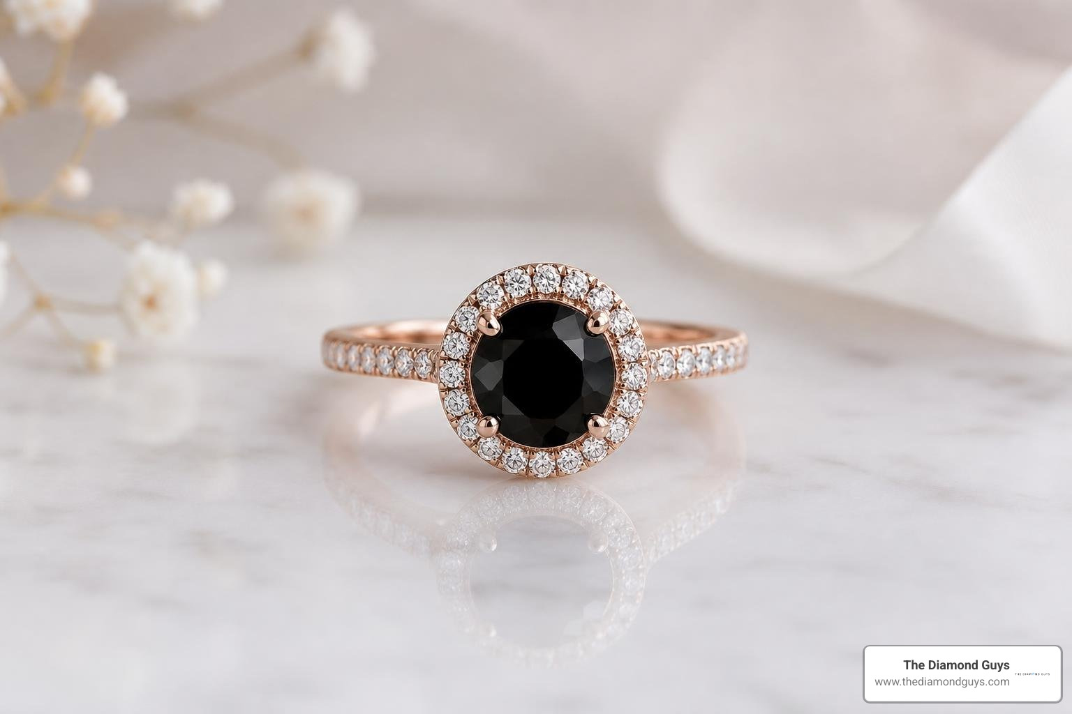 custom black lab diamond ring with colorless diamond accents custom black lab diamond ring with colorless diamond accents